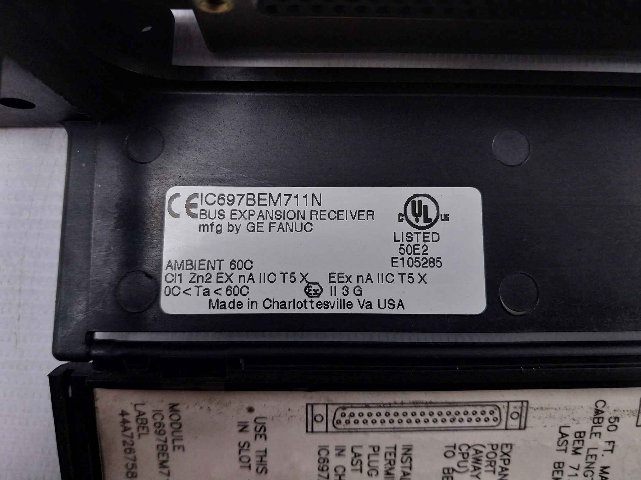 Ge Fanuc Ic697Pwr724F Power Supply Module Ic697Bem711 24 Vdc +5V At 18A 90 Watts