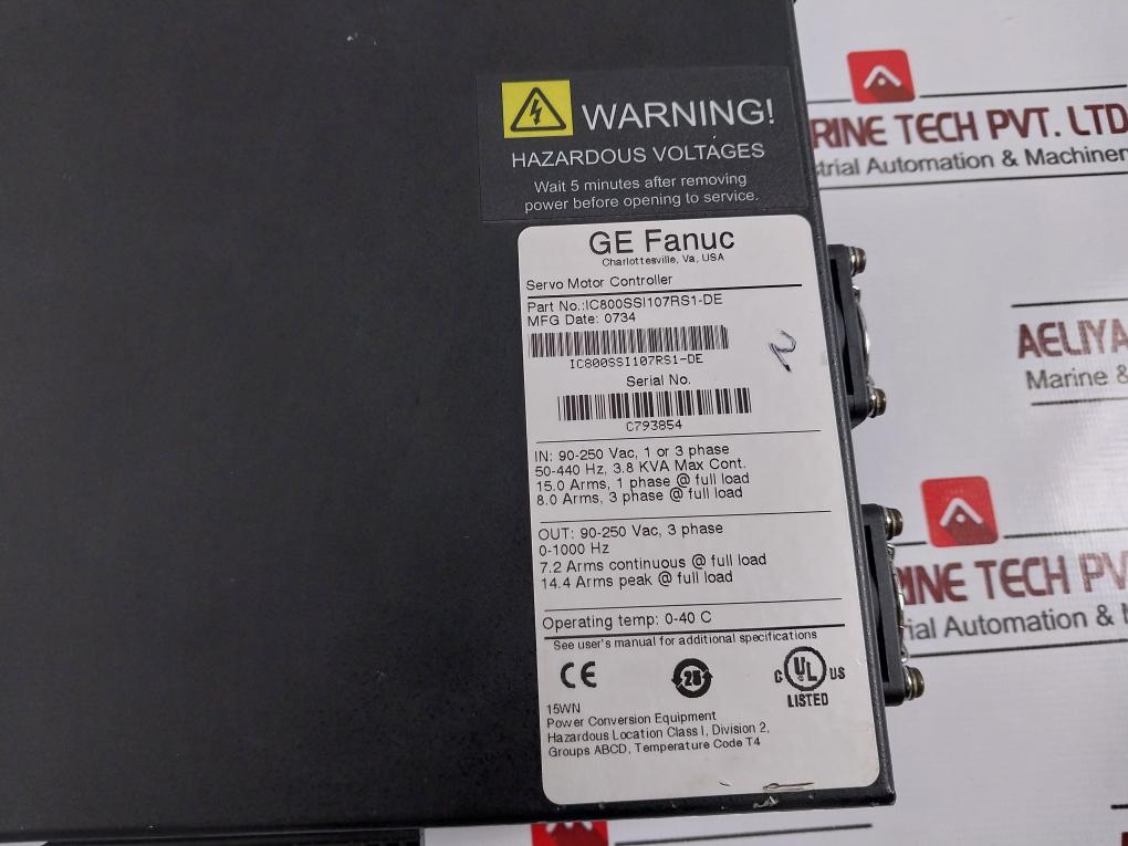 Ge Fanuc Ic800Ssi107Rs1-de S2K Series Servo Motor Controller