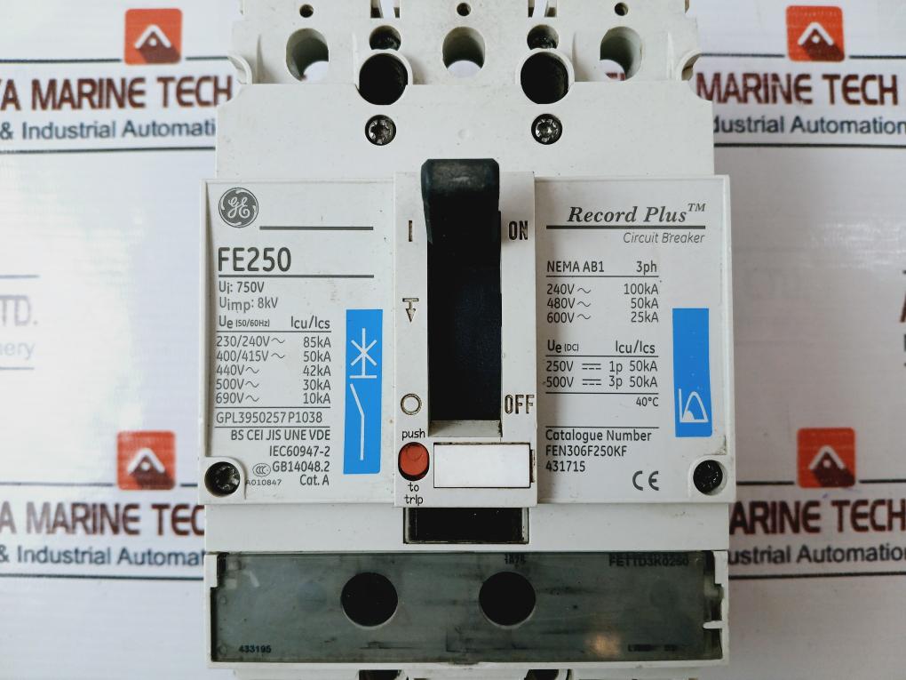 Ge Fe250 Record Plus Circuit Breaker Fen306F250Kf