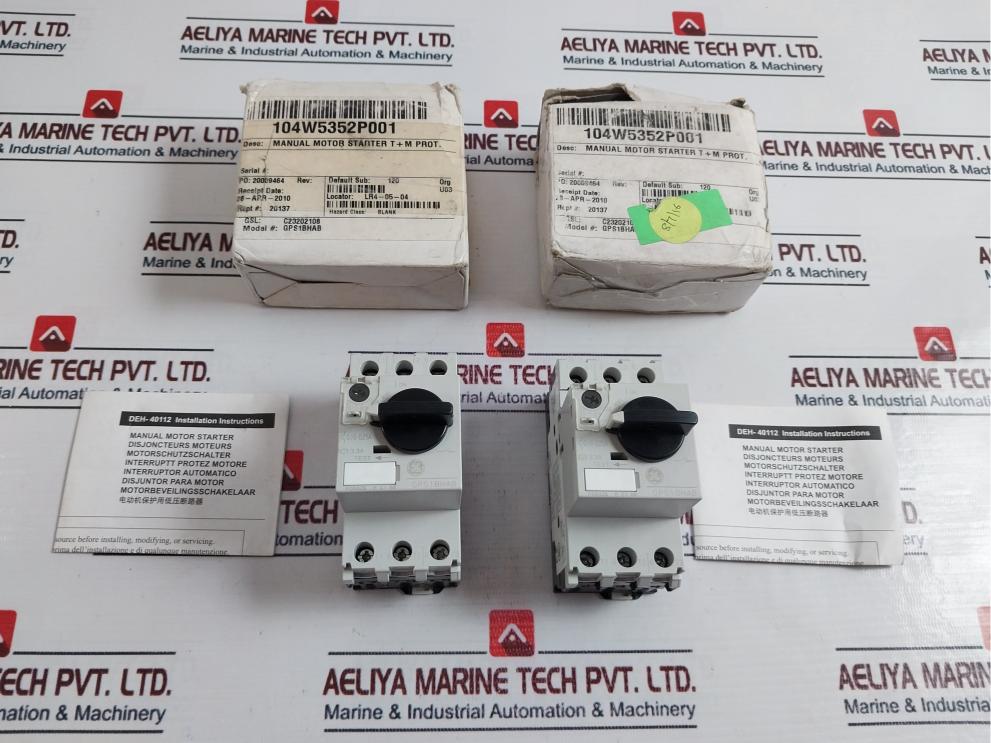 GE GPS1BHAB Manual Motor Starter 104w5352p001