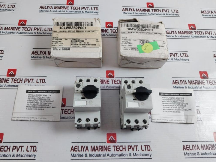 GE GPS1BHAB Manual Motor Starter 104w5352p001