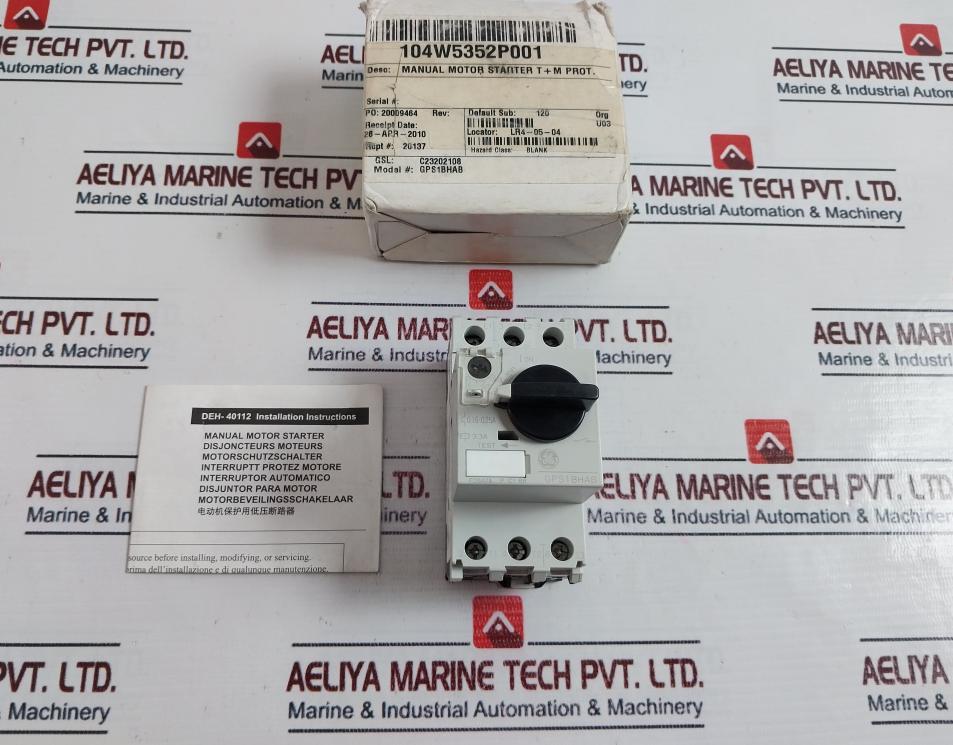GE GPS1BHAB Manual Motor Starter 104w5352p001
