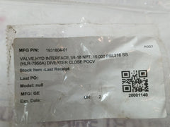 Ge Hlr 7950A Hydraulic Interface Valve 1931804-01