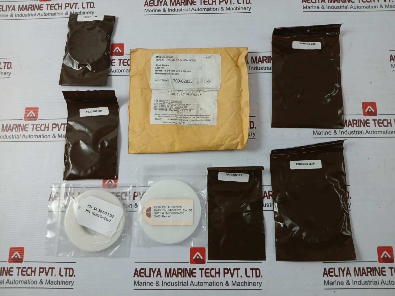 Ge Hydril 20-504046 Seal Kit For Spm Valve 3K Psi 1.5 In. Rev.A4