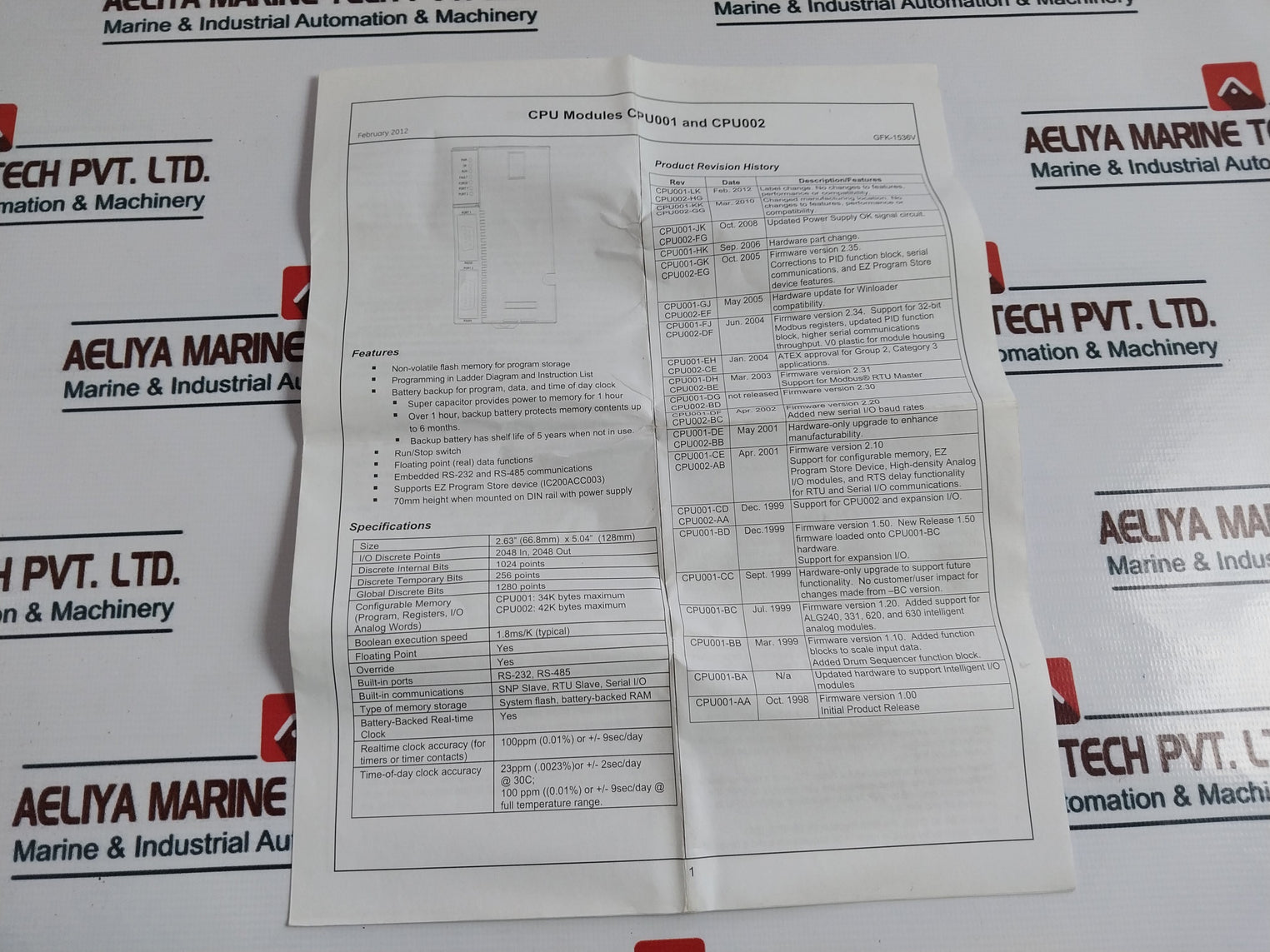 Ge Ic200Cpu001-mk Cpu Module E157515