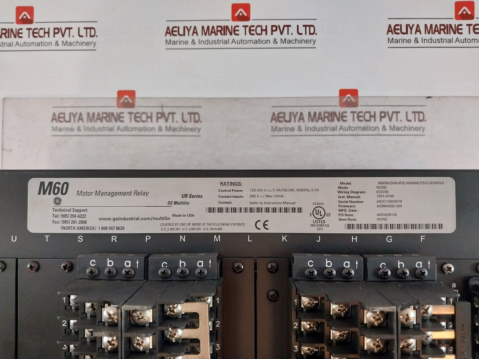 Ge Multilin M60N03Hkhf8Lh6Nm8Lp6Uuxxwxx Motor Protection System 125-250V-at35W