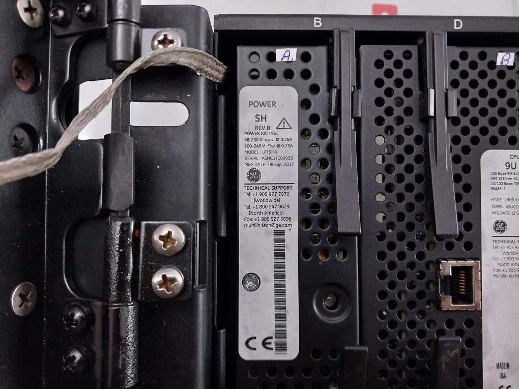 Ge Multilin T60 Transformer Protection System Part No: T60Uj3Hkhf8Nh6Dm8Lp67U67Wxx, 300V