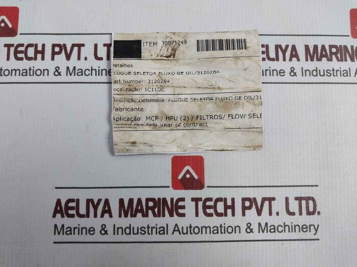 Ge Oil 3120284 Flow Selector Plug