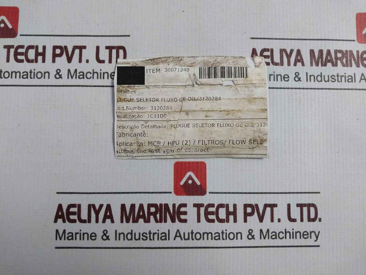Ge Oil 3120284 Flow Selector Plug