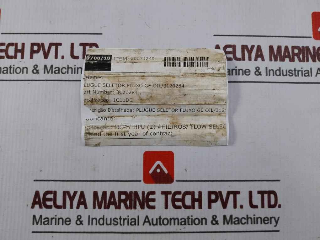 Ge Oil 3120284 Flow Selector Plug