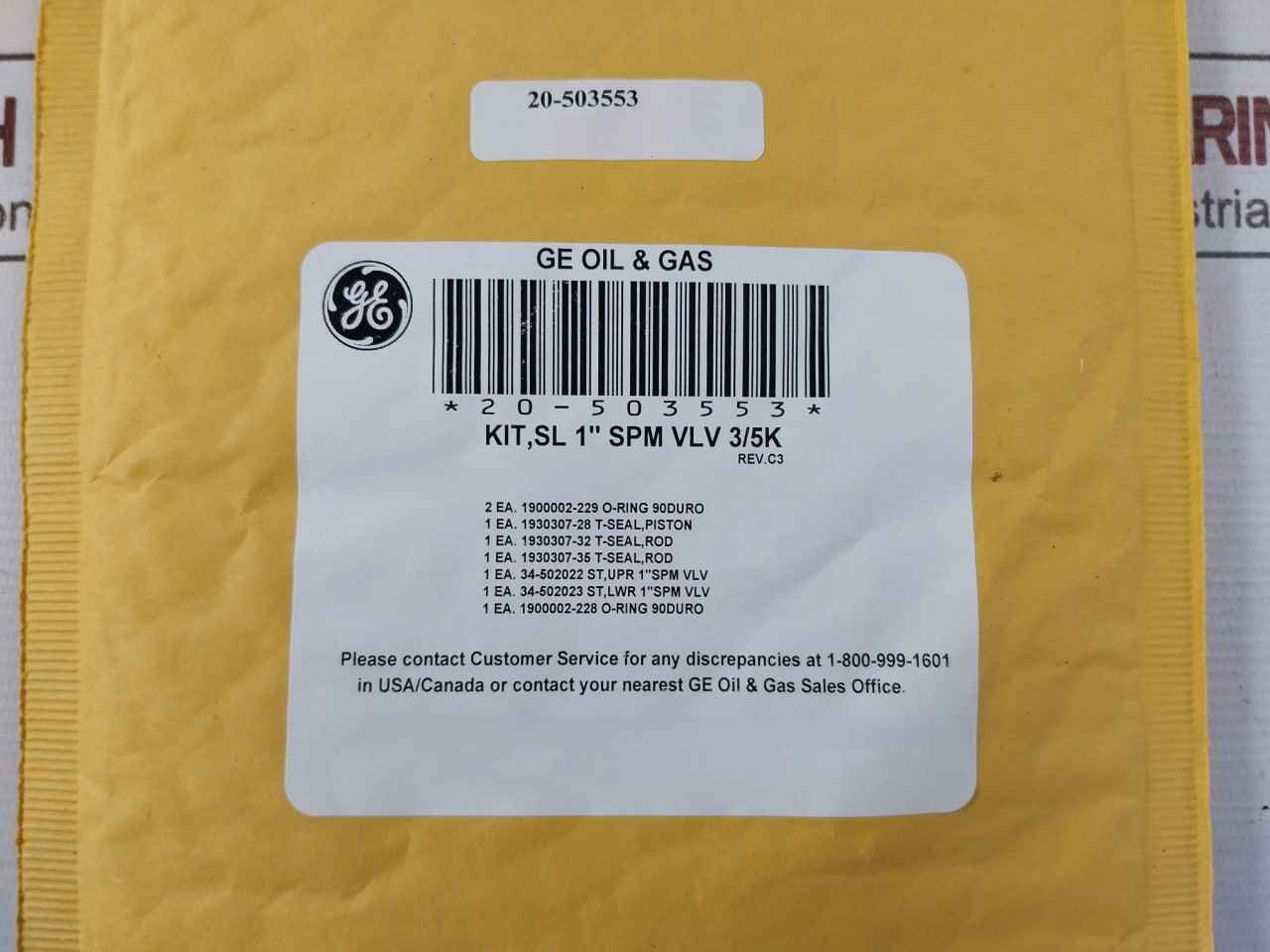 Ge Oil & Gas Ab733-sk Seal Kit For Autoshear Valve Bop