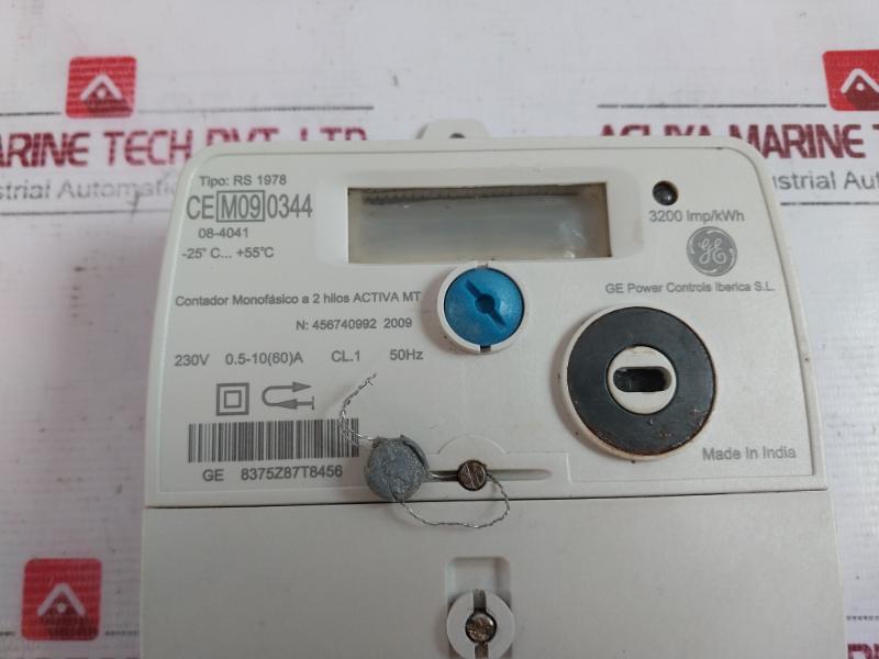 Ge Power Ce M09 0344 Single Phase 2-wire Counter 230V 0.5-10(60)A 50Hz