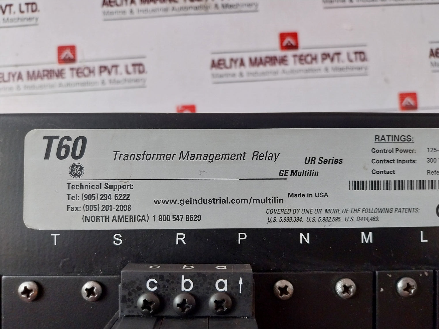 Ge T60N00Hkhf8Nh6Tmxxp6Uuxxwxx Transformer Management Relay 125-250V, 50/60Hz