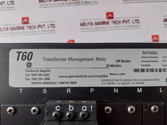 Ge T60N00Hkhf8Nh6Tmxxp6Uuxxwxx Transformer Management Relay 125-250V, 50/60Hz