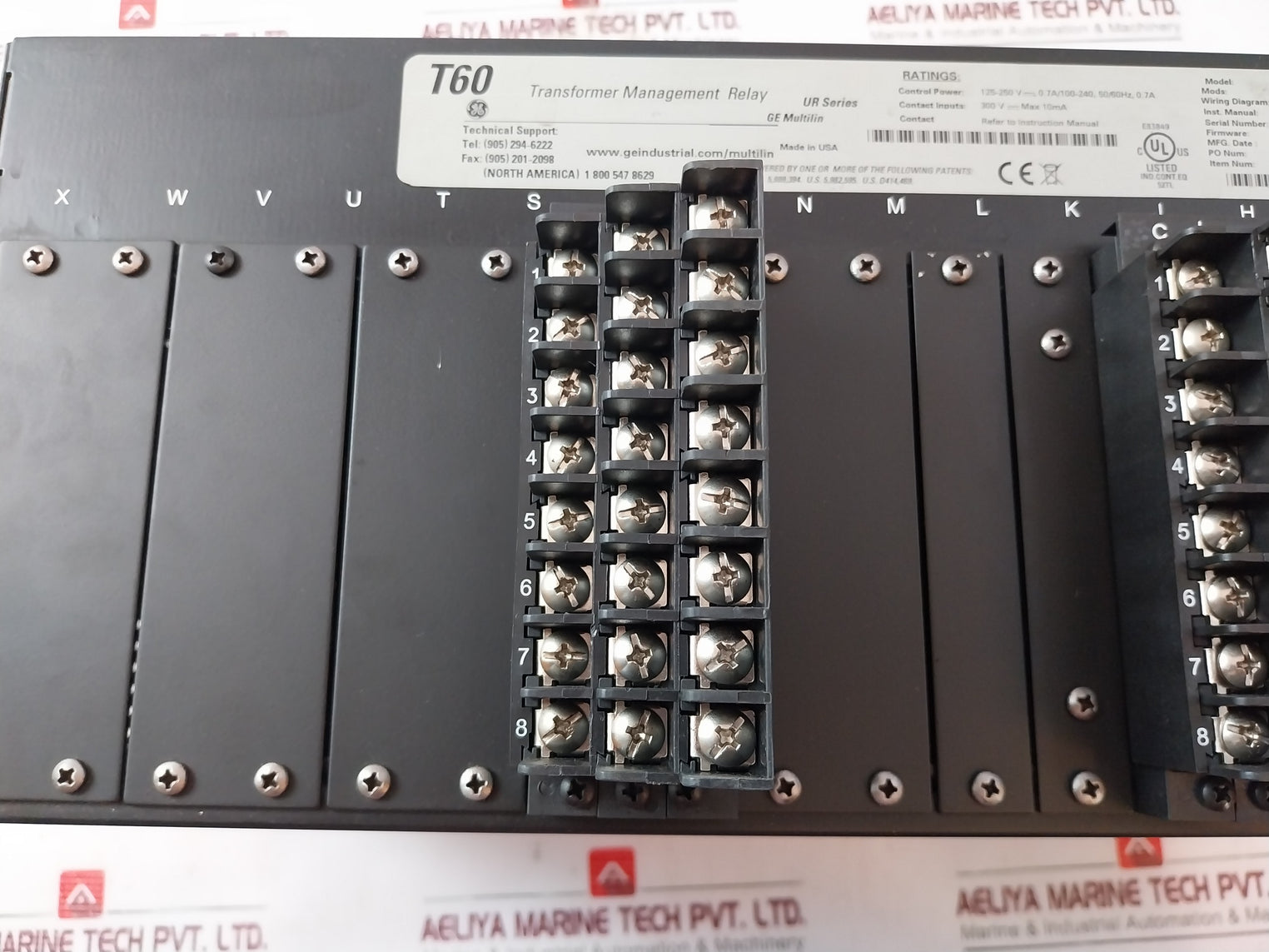 Ge T60N00Hkhf8Nh6Tmxxp6Uuxxwxx Transformer Management Relay 125-250V, 50/60Hz