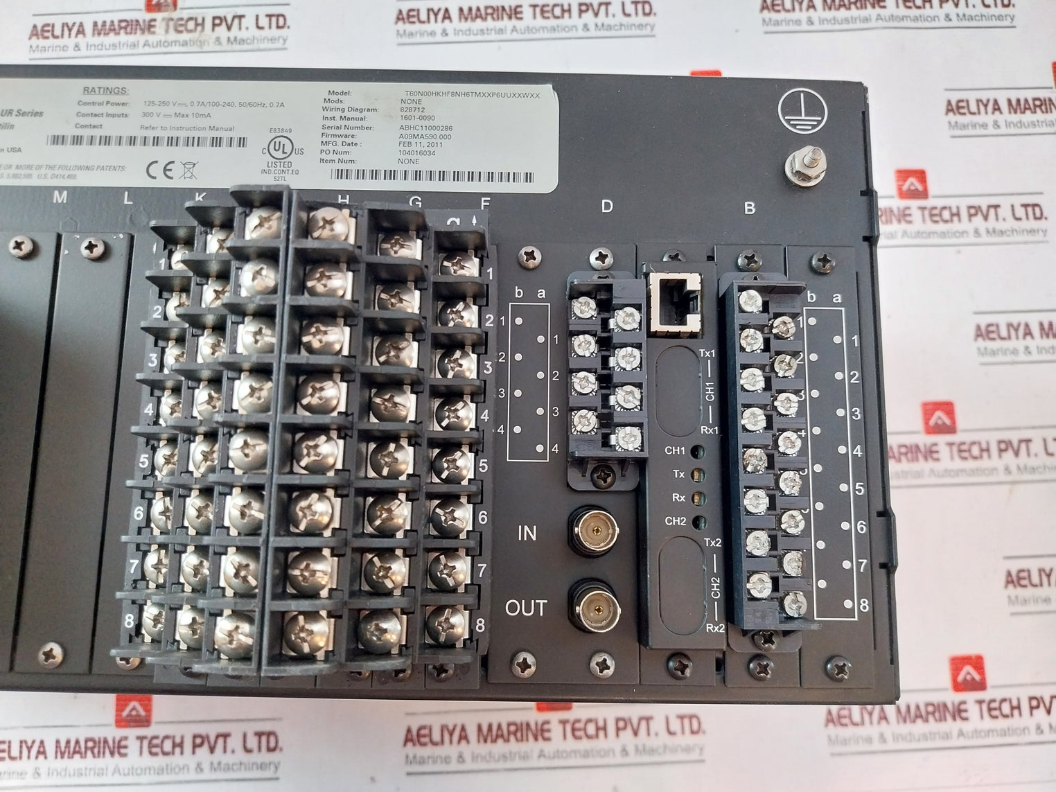 Ge T60N00Hkhf8Nh6Tmxxp6Uuxxwxx Transformer Management Relay 125-250V, 50/60Hz