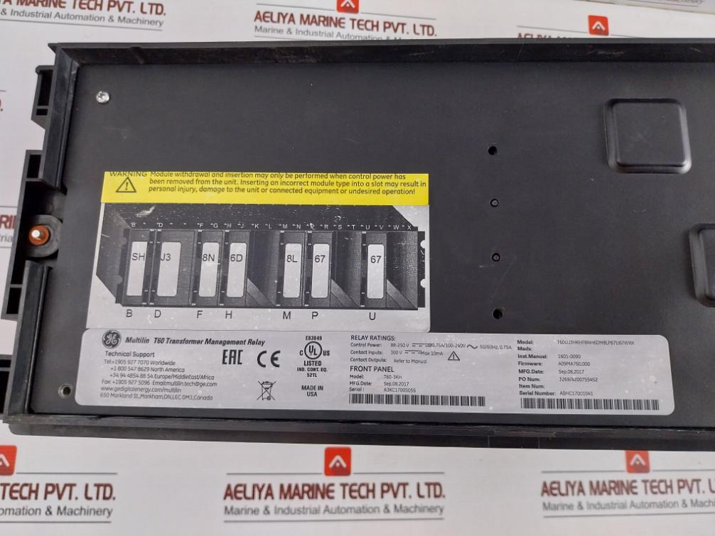 Ge Transformer Protection System Relay T60Uj3Hkhf8Nh6Dm8Lp67U67Wxx Multilin T60 50-240V