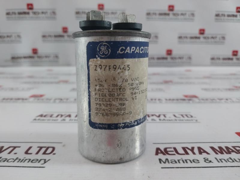 Ge Z97F9445 Capacitor 15 Microf 370Vac 50/60Hz