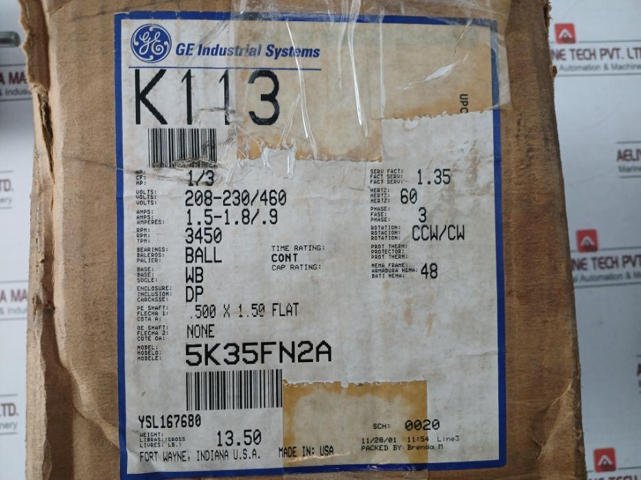 Ge 5K35Fn2A Motor Winch Cooling Fan