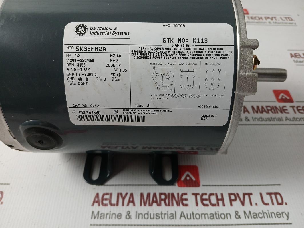 Ge 5K35Fn2A Motor Winch Cooling Fan