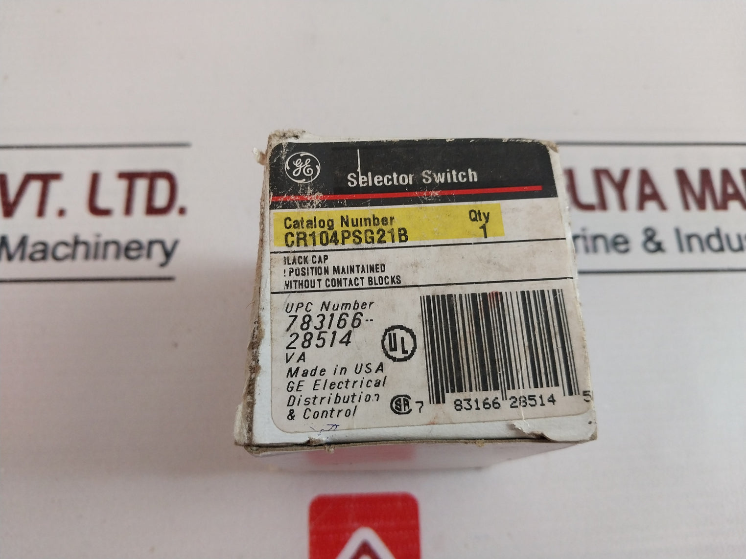 Ge Cr104Psg21B Selector Switch 2 Position Maintained Without Contact Block