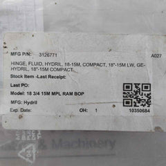 Ge‑Hydril 3126771 Hinge Fluid - 18"-15M Compact Ram Bop