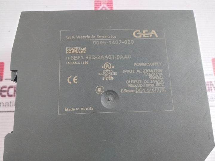 Gea 0005-1407-020 Power Supply 50/60Hz