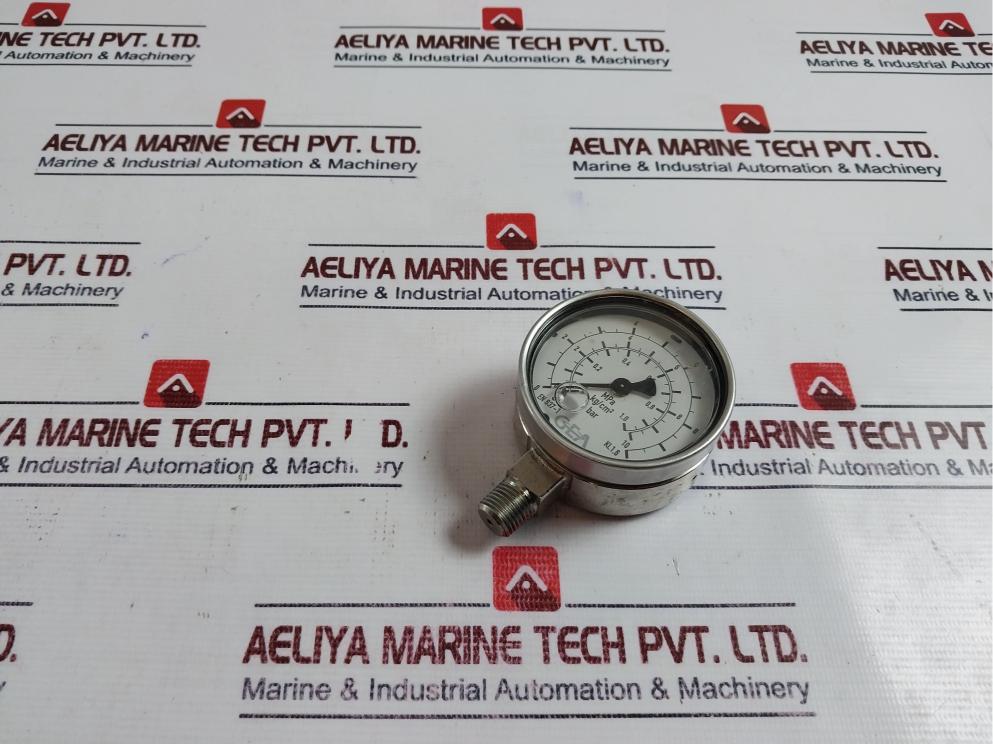 GEA EN 837-1 Pressure Gauge 0001-0304-600 0-10 Bar/0-10 kg/cm2/0-1,0 MPa