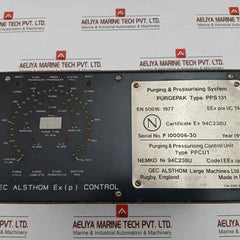 Purgepak Pps 131 Purging & Pressurising System Gec Alsthom