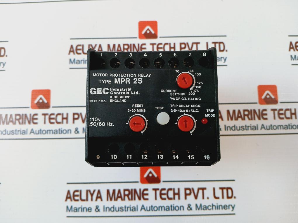 Gec Mpr 2s Motor Protection Relay 110v 50/60hz