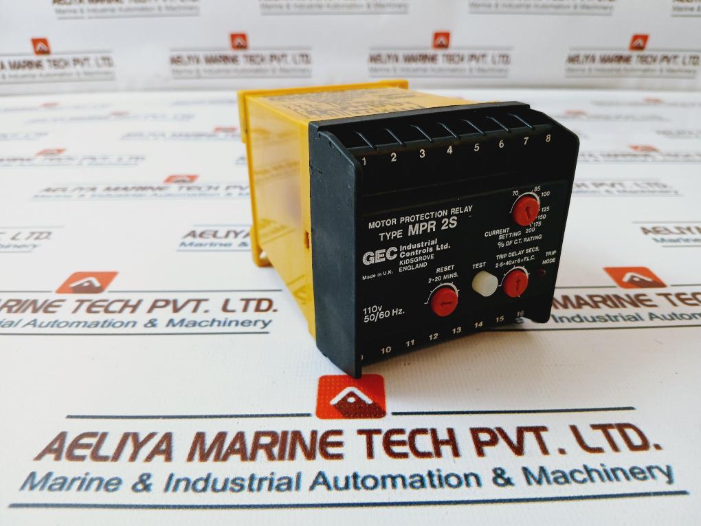 Gec Type Relay Gec Mpr 2s Motor Protection Relay 110v 50/60hz – Aeliya Marine Tech