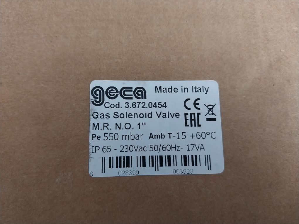 Geca 36720454 Solenoid Valve 550 Mbar Ip65 230Vac 50/60Hz 17Va