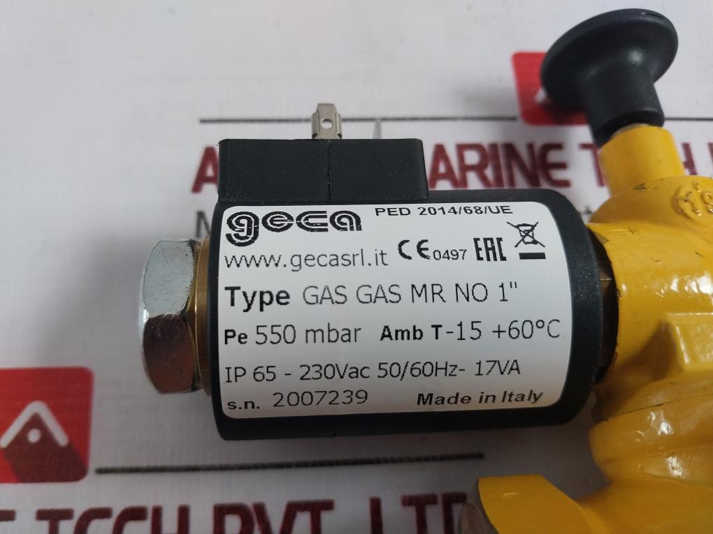 Geca 36720454 Solenoid Valve 550 Mbar Ip65 230Vac 50/60Hz 17Va