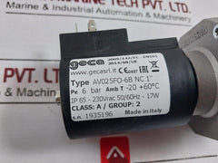 Geca Av025Fo-6B Automatic Gas Valve Nc 1" 6 Bar 230Vrac 50/60Hz 17W