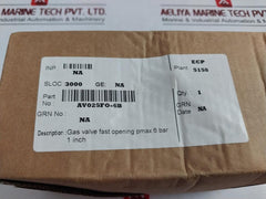 Geca Av025Fo-6B Automatic Gas Valve Nc 1" 6 Bar 230Vrac 50/60Hz 17W