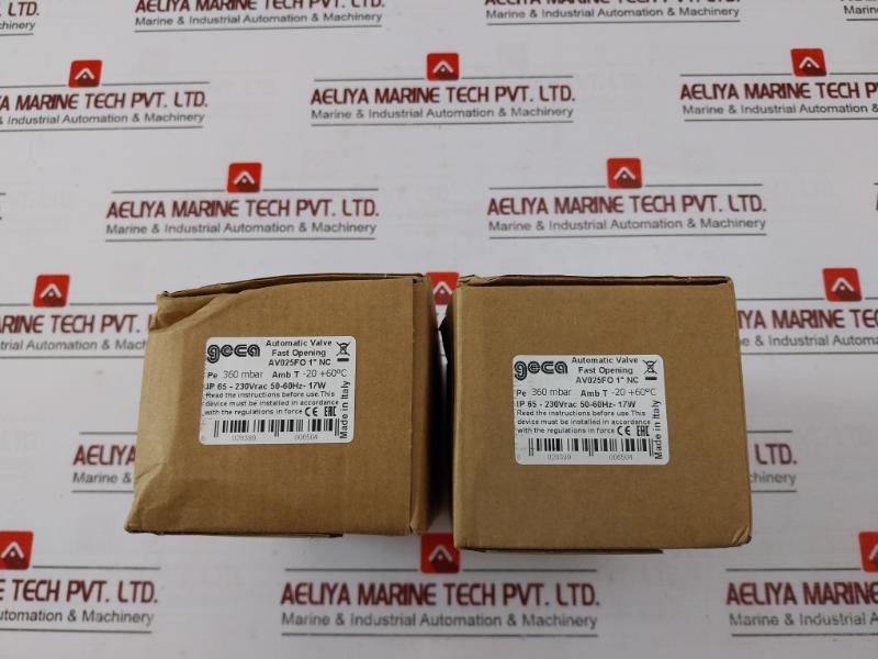 Geca Av025Fo 1” Automatic Gas Valve, 230Vrac, 50-60Hz, Ip65
