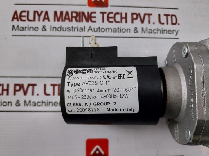 Geca Av025Fo 1” Automatic Gas Valve, 230Vrac, 50-60Hz, Ip65