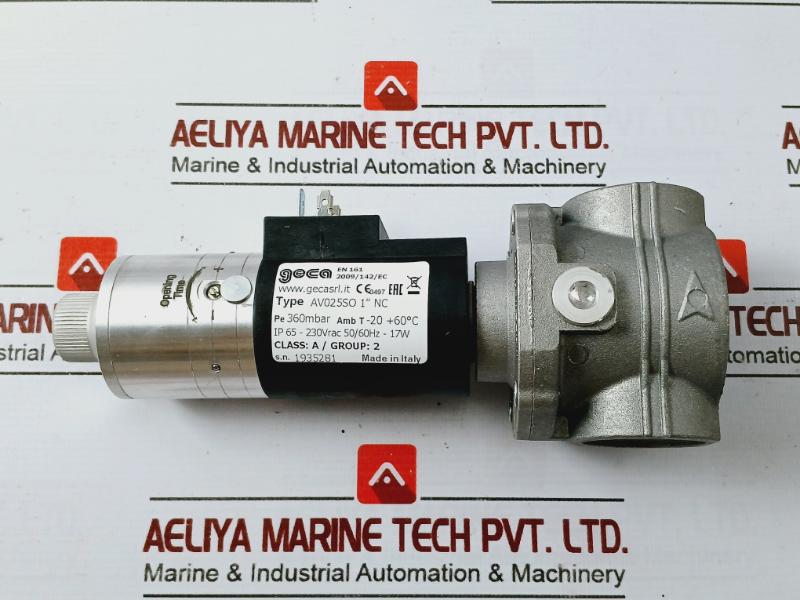 Geca Av025so 1”nc Low Pressure Zev Series Slow Opening Gas Solenoid Valves