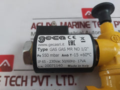 Geca Gas Gas Mr No 1/2" Solenoid Valve Pe 550 Mbar 230Vac Ip65 50/60Hz-17Va