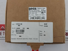 Geca Gas Mr No 1/2" Solenoid Valve 6Bar 230Vac 50/60Hz Ip65 Pe