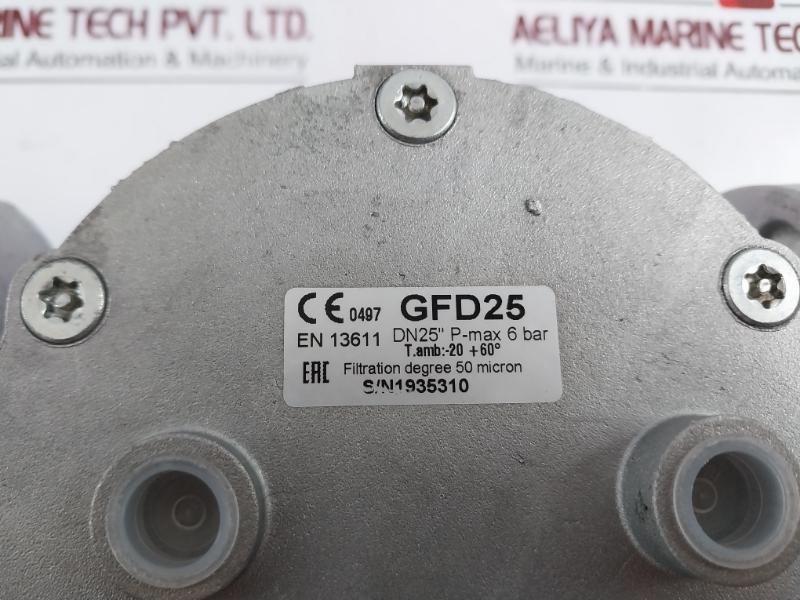 Geca Gfd25 Dn25-gas Filter En 13611 Filtration Degree 50 Micron -20 +60°