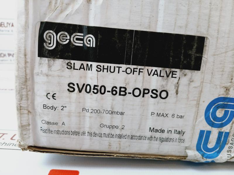 Geca Sv050-6B-opso Slam Shut Off Valve Pmax 6 Bar, 200-700 Mbar