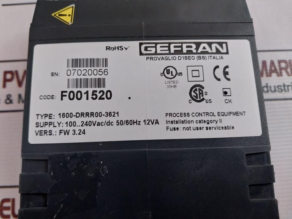 Gefran 1600-drrr00-3621 Temperature Controller Supply 100…240Vac/Dc 50/60Hz 12Va