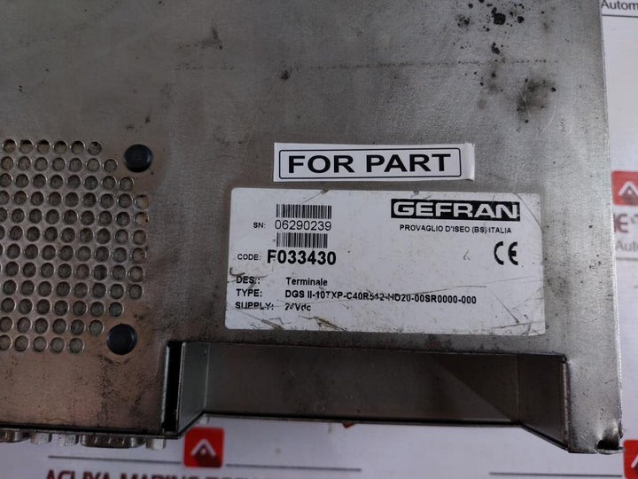 Gefran Digistar Ii Terminal Control Panel F033430 24vdc