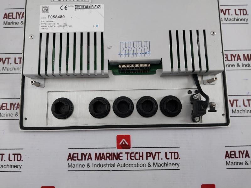 Gefran Egt-i 104-43 Touchscreen Display With Keys 24vdc 60w Max