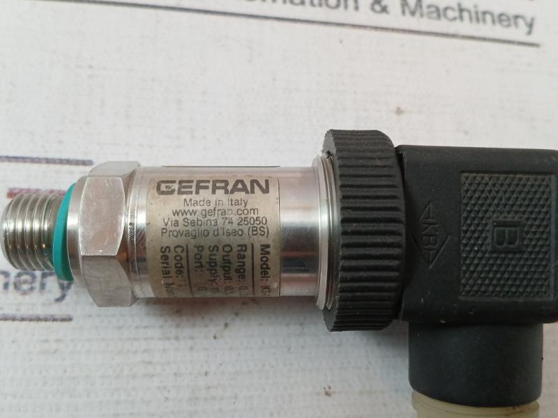 Gefran Ks-c-e-e-b25D-m-v-599 Pressure Transmitter 0-250 Bar 15-30Vdc F060988