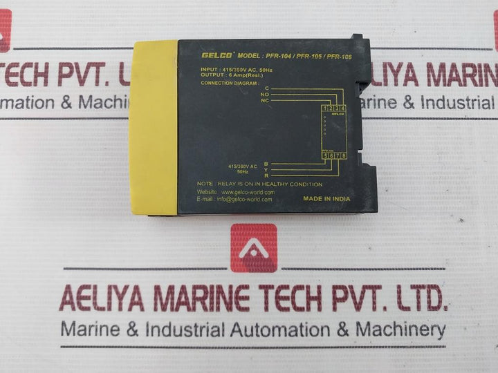 Gelco Pfr-104 Advanced Protection Relay 415/380V Ac 50Hz