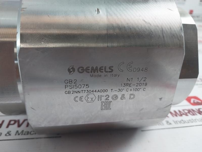 Gemels Gb2 N1 1/2 Ball Valve Psi5075 Gb2nnt73044a000