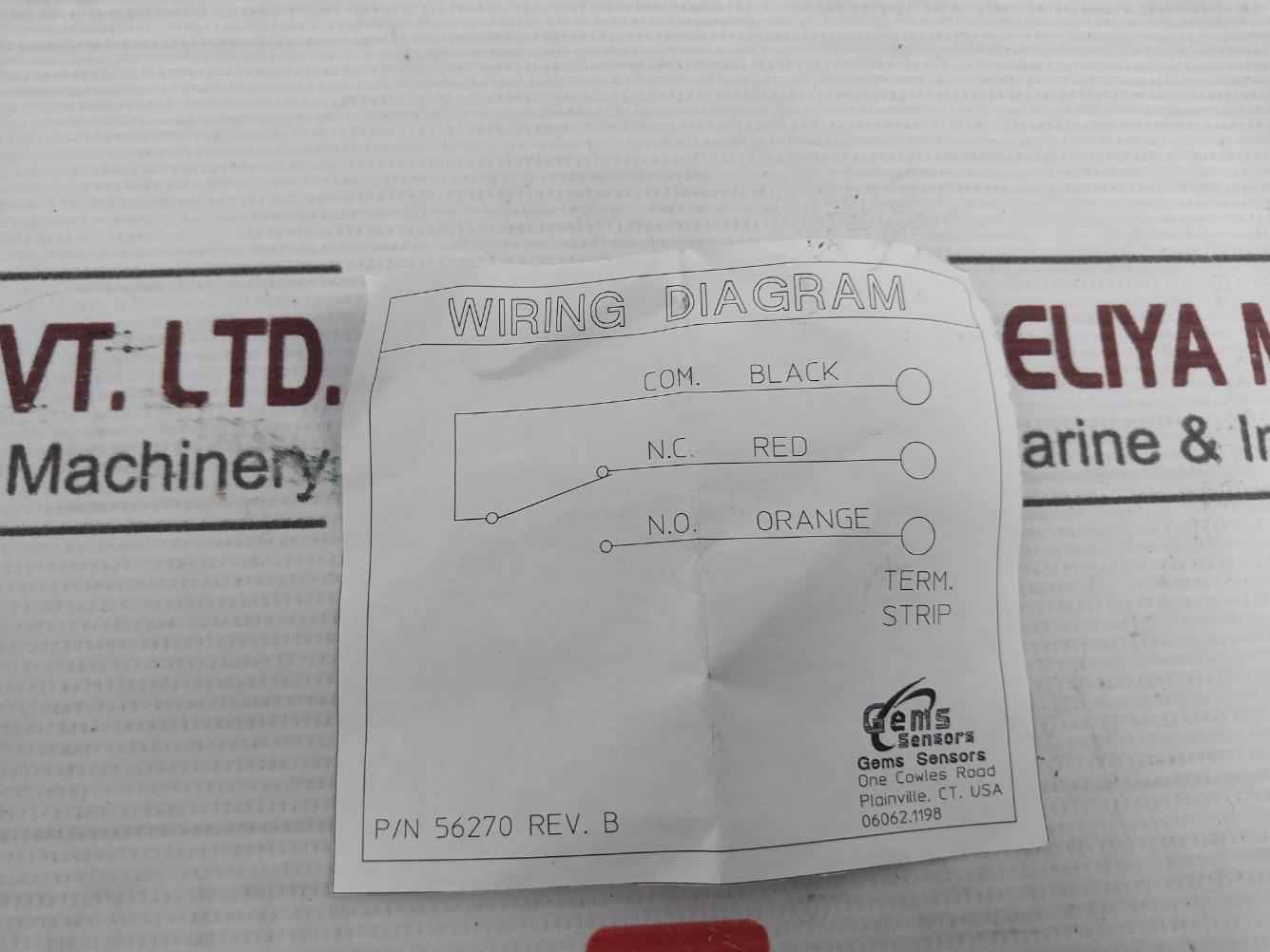 Gems Ls-2050 W/Ep Side-mounted Level Switch 6205Kpa Rev.B 316Ss 180°F