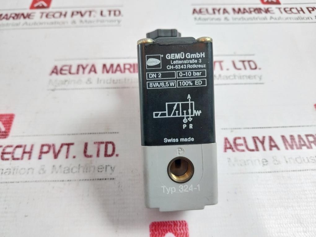 Gemu 324-1 Single Solenoid Valve 0-10 Bar 8Va/6 5W